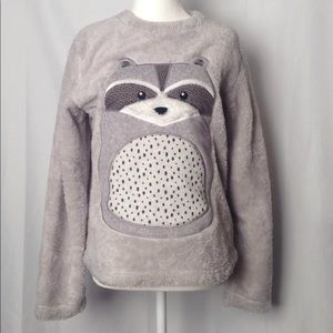 Gray Raccoon Long Sleeve Top